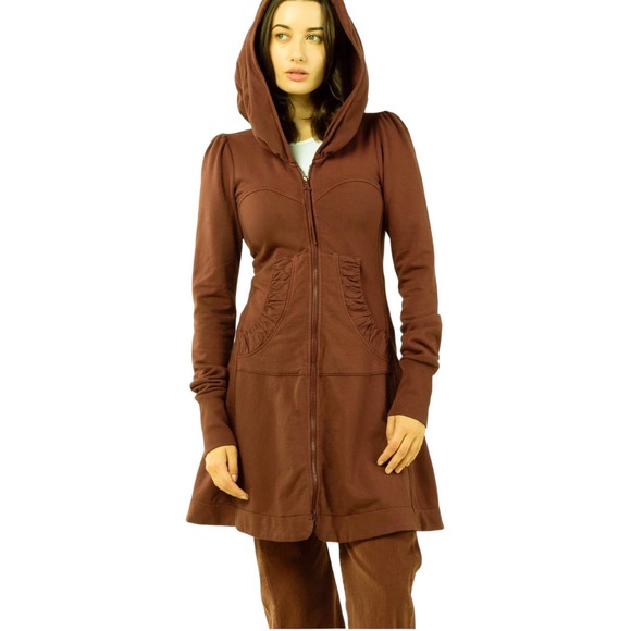 PRAIRIE UNDERGROUND LONG CLOAK HOODIE JACKET WOMEN SIZE XS - Picture 2 of 13